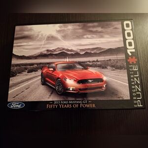 Ford Mustang GT Red Sports Car Jigsaw Puzzle - 1000 Pieces